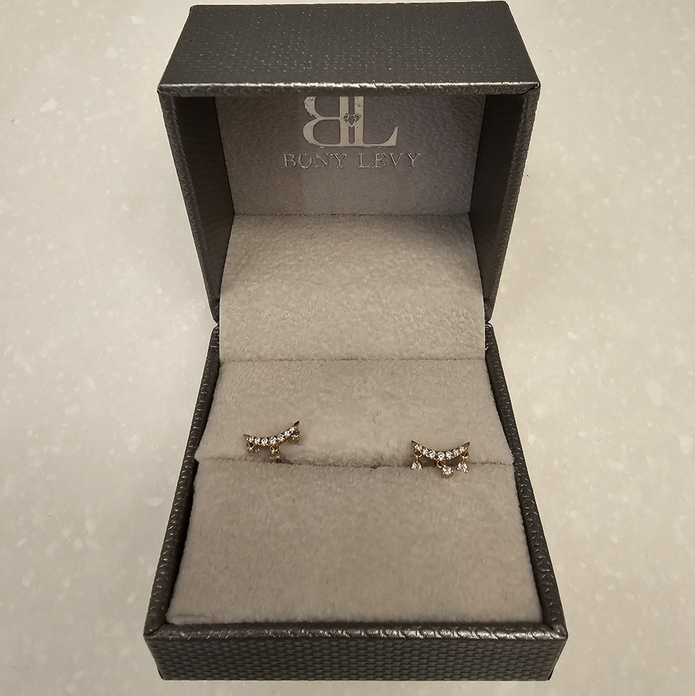 Bony Levy Crescent Moon Studs